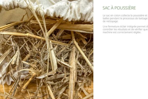 dustbag_250922_Overview_LT-35_Website_FR4 Der Staubsack fängt den Staub und das Spreu während dem Dresch- und Reinigungsprozess