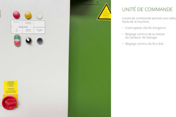 electricbox_250923_Overview_SMU_Website_FR2 Mit Notausschalter und stufenloser Verstellung der Dreschtrommeldrehzahl sowie der Windgeschwindigkeit