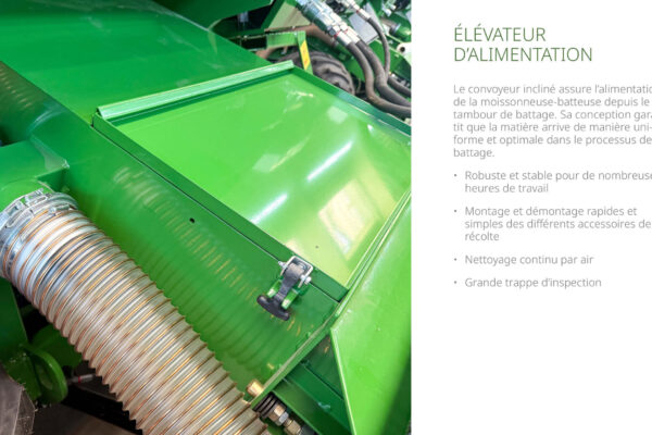 feederhouse-250917_Overview_C-50_Website_FR6 Das Erntematerial wird durch den Schrägförderschacht optimal in die Dreschtrommel zugeführt